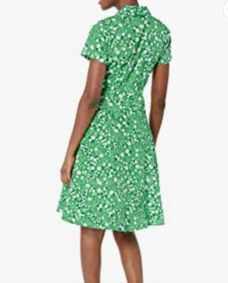 💚 NEW Tommy Hilfiger Windblown Daisy Green Floral Shirt Dress Size 8 - Picture 11 of 11